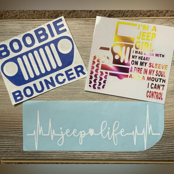 6 Custom Jeep Vinyl Decals - Picture 2 of 7